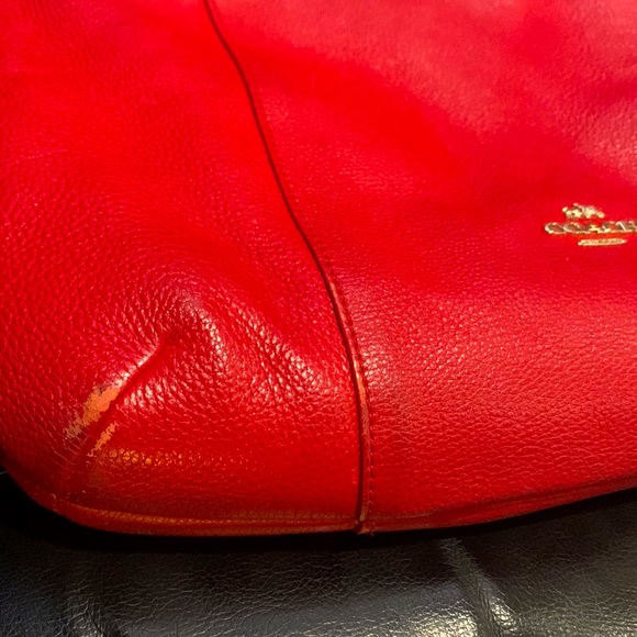 Authentic Coach Red Crossbody Bag - Picture 5 of 9